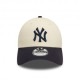 New Era Cappellino 9FORTY New York Yankees Colour Block Bianco