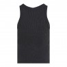 Calvin Klein Canotta In Cotone A Costine Slim Nero Donna