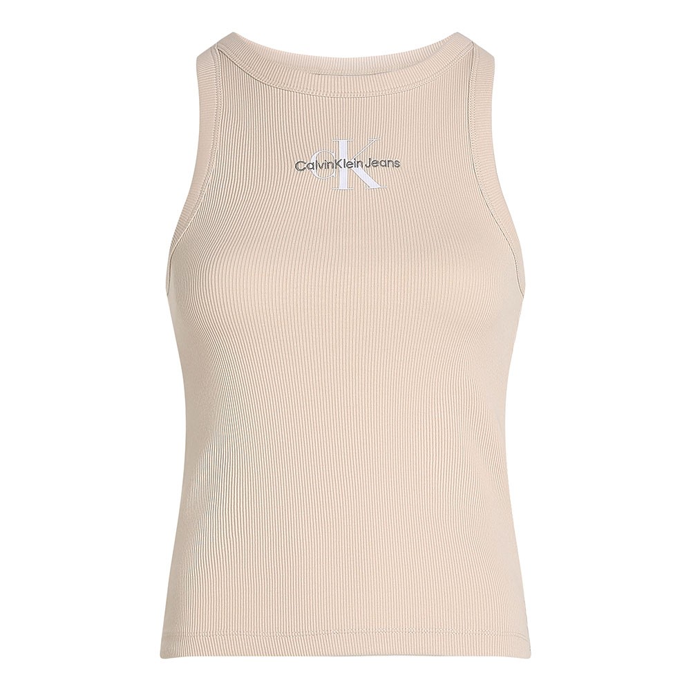 Image of Calvin Klein Canotta Logo Beige Donna XS068