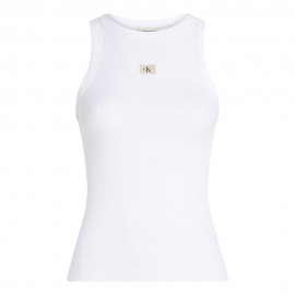 Calvin Klein Canotta Logo Bianco Donna