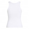 Calvin Klein Canotta Slim A Costine Con Monogramma Bianco Donna