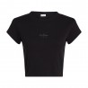 Calvin Klein Cropped T-Shirt Nero Donna