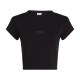 Calvin Klein Cropped T-Shirt Nero Donna