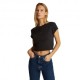 Calvin Klein Cropped T-Shirt Nero Donna