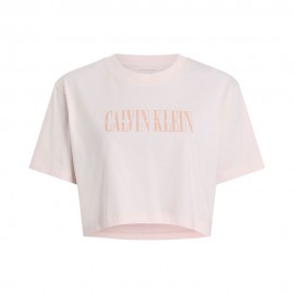 Calvin Klein Cropped T-Shirt Rosa Donna