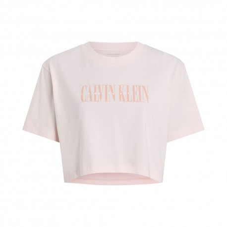 Calvin Klein Cropped T-Shirt Rosa Donna