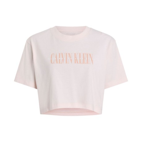 Calvin Klein Cropped T-Shirt Rosa Donna