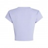 Calvin Klein T-Shirt Logo Crop Lilla Donna