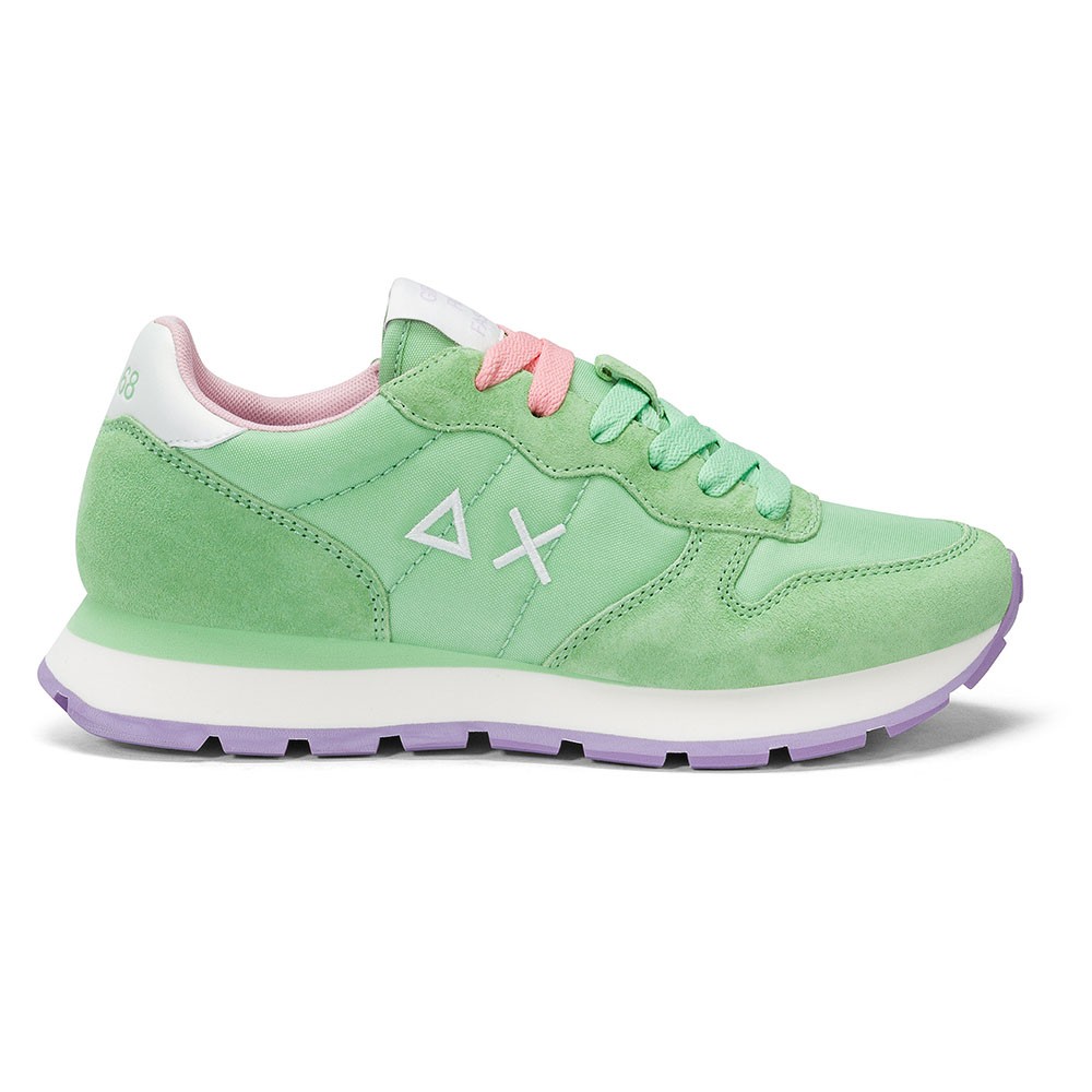 Image of Sun 68 Ally Solid Nylon Verde Bianco - Sneakers Donna EUR 40068