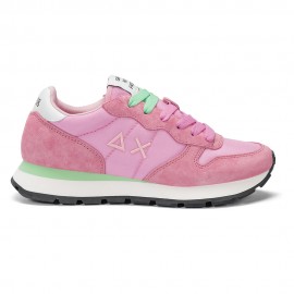 Sun 68 Ally Solid Nylon Rosa Verde - Sneakers Donna