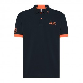 Sun 68 Polo Big Logo Blu Uomo