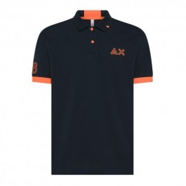 Sun 68 Polo Big Logo Blu Uomo