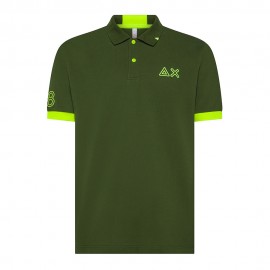 Sun 68 Polo Big Logo Verde Uomo