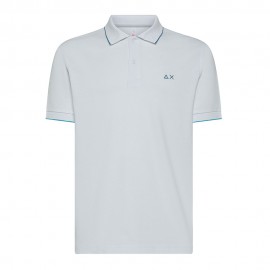 Sun 68 Polo Smallstripe Bianco Uomo