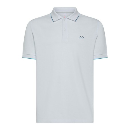 Sun 68 Polo Smallstripe Bianco Uomo