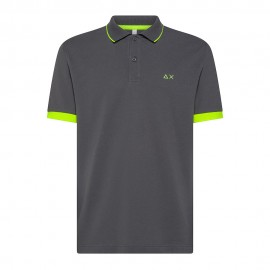 Sun 68 Polo Smallstripe Fluo Ink Uomo