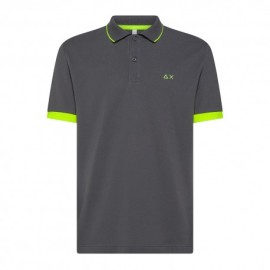 Sun 68 Polo Smallstripe Fluo Ink Uomo