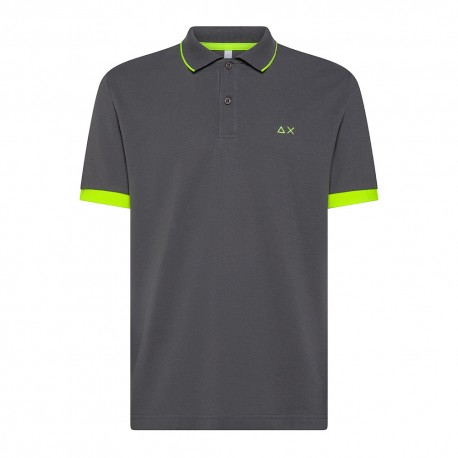 Sun 68 Polo Smallstripe Fluo Ink Uomo