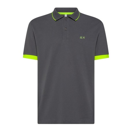 Sun 68 Polo Smallstripe Fluo Ink Uomo