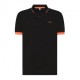 Sun 68 Polo Smallstripe Fluo Nero Uomo