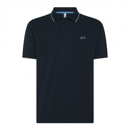 Sun 68 Polo Smallstripe Logo Blu Uomo