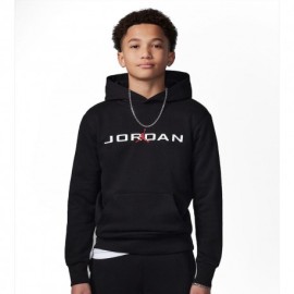 Nike Jordan Felpa Con Cappuccio Baseline Fleece Nero Ragazzo