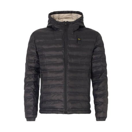 Blauer Piumino Charles Con Cappuccio Nero Uomo