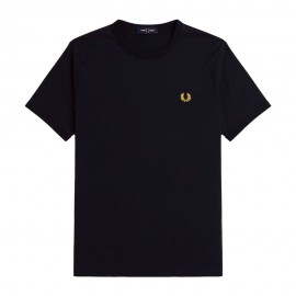 Fred Perry T-Shirt Logo Blu Uomo