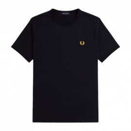 Fred Perry T-Shirt Logo Blu Uomo