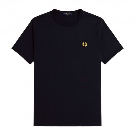 Fred Perry T-Shirt Logo Blu Uomo