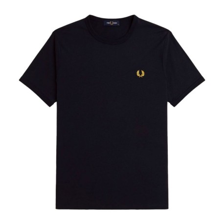 Fred Perry T-Shirt Logo Blu Uomo