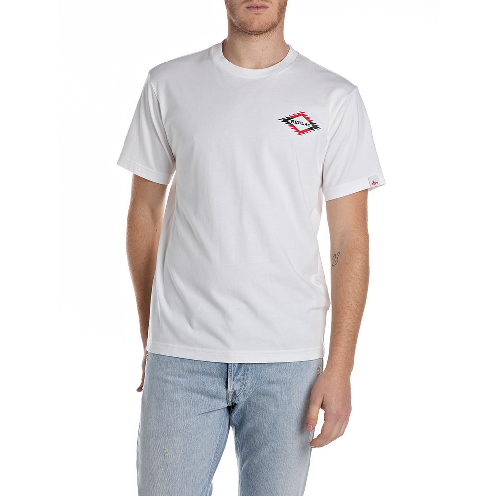 Image of Replay T-Shirt Logo Bianco Uomo XL068