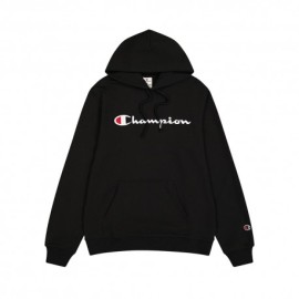 Champion Felpa Con Cappuccio Logo Nero Uomo