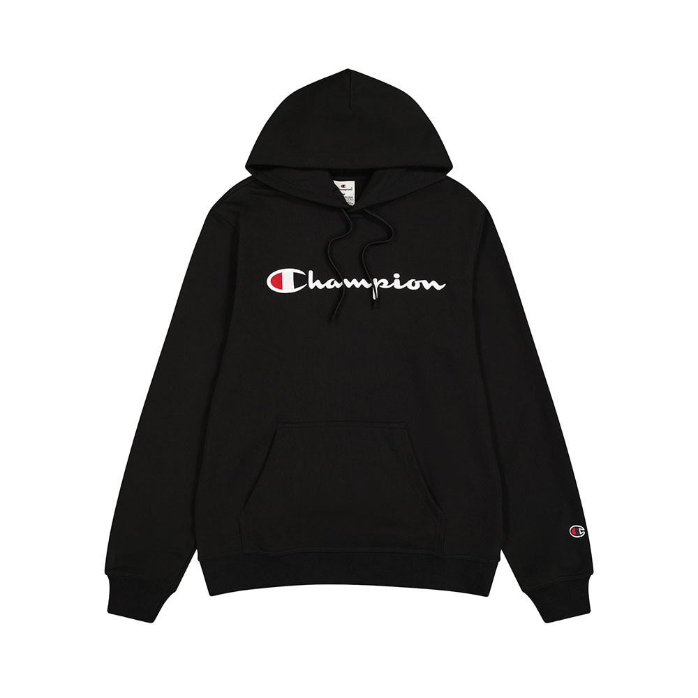 Image of Champion Felpa Con Cappuccio Logo Nero Uomo L068