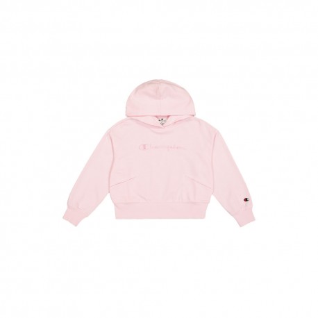 Champion Felpa Con Cappuccio Rosa Bambina