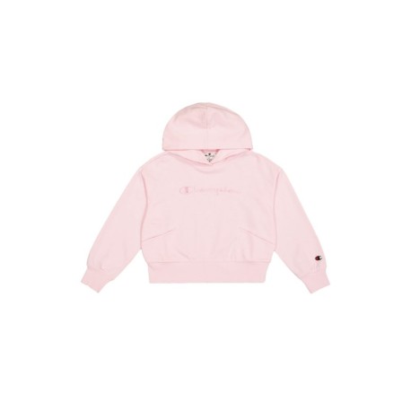 Champion Felpa Con Cappuccio Rosa Bambina