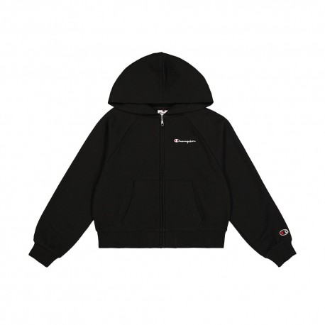 Champion Felpa Full Zip Nero Bambina