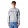 Champion Felpa Giro Logo Grigio Uomo