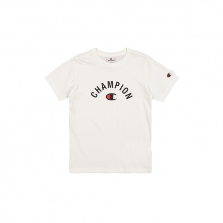 Champion T-Shirt Logo Bianco Bambino