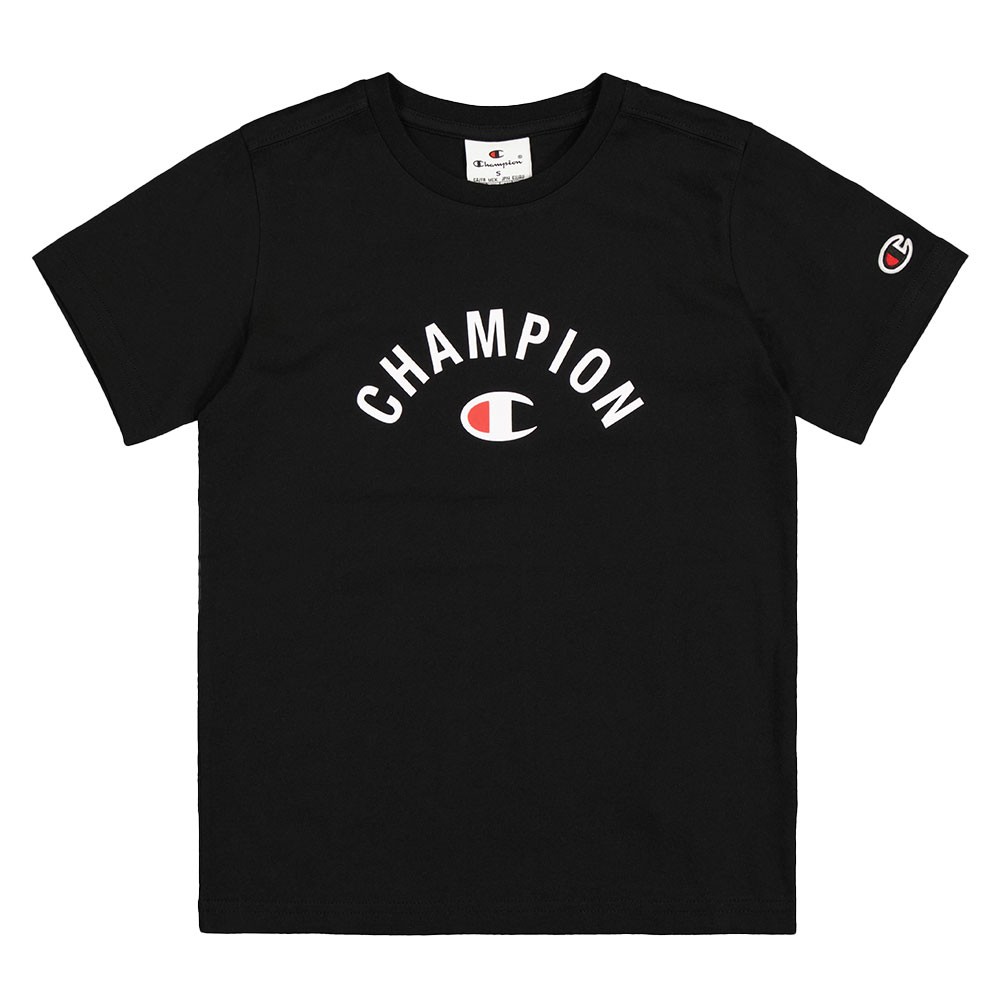 Image of Champion T-Shirt Logo Nero Bambino S068