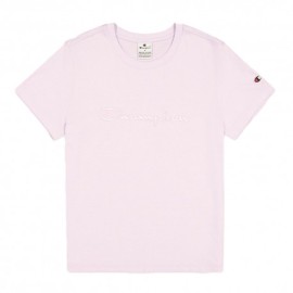 Champion T-Shirt Logo Tono Su Tono Rosa Donna