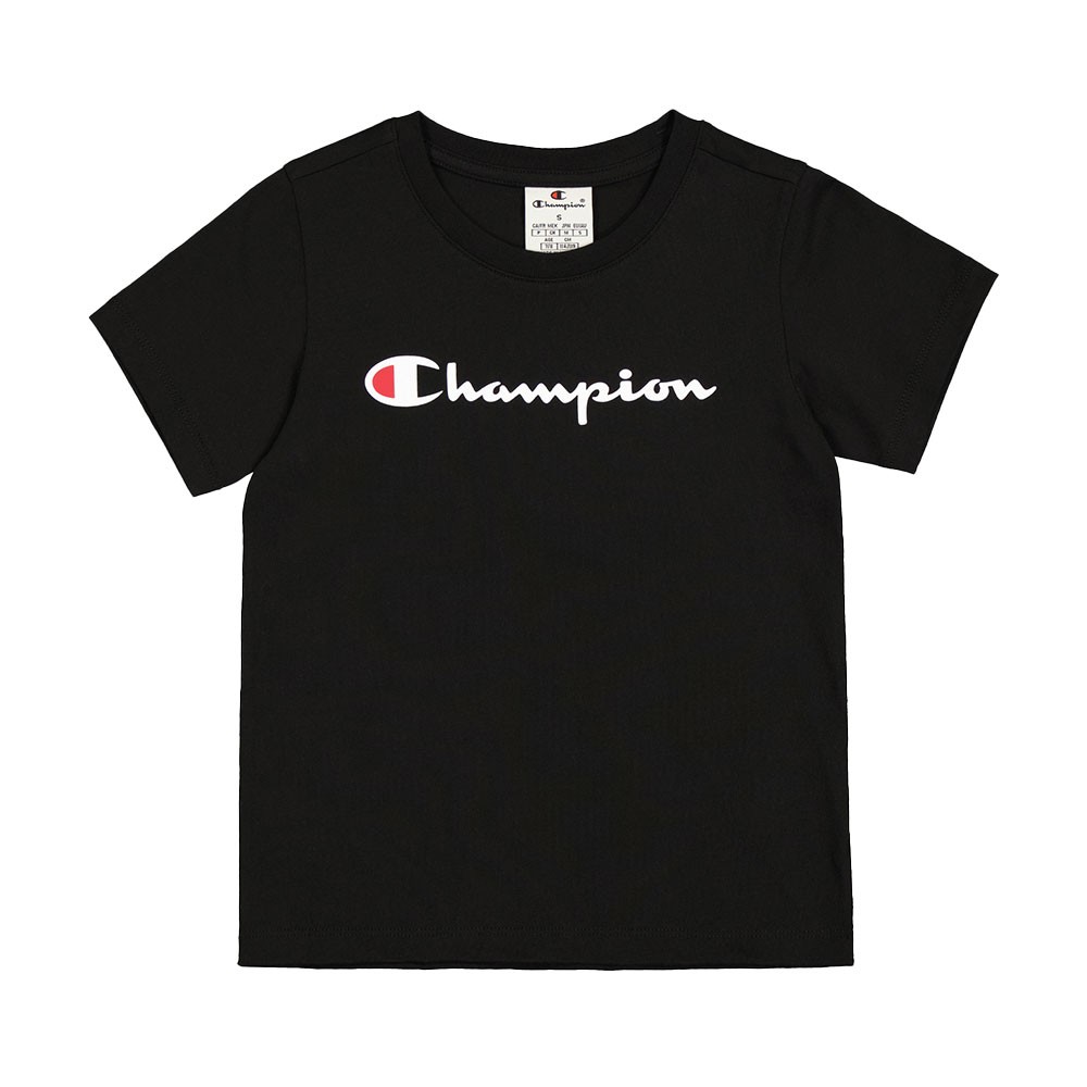 Image of Champion T-Shirt Nero Bambina L068