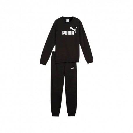 Puma Completo Tuta Con Cappuccio Logo train Nero Bambino