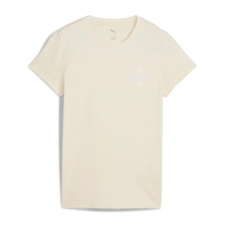 Puma T-Shirt Logo Piccolo Bianco Donna