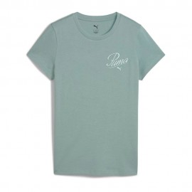 Puma T-Shirt Logo Piccolo Salvia  Donna