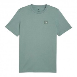 Puma T-Shirt Logo Piccolo Salvia  Uomo