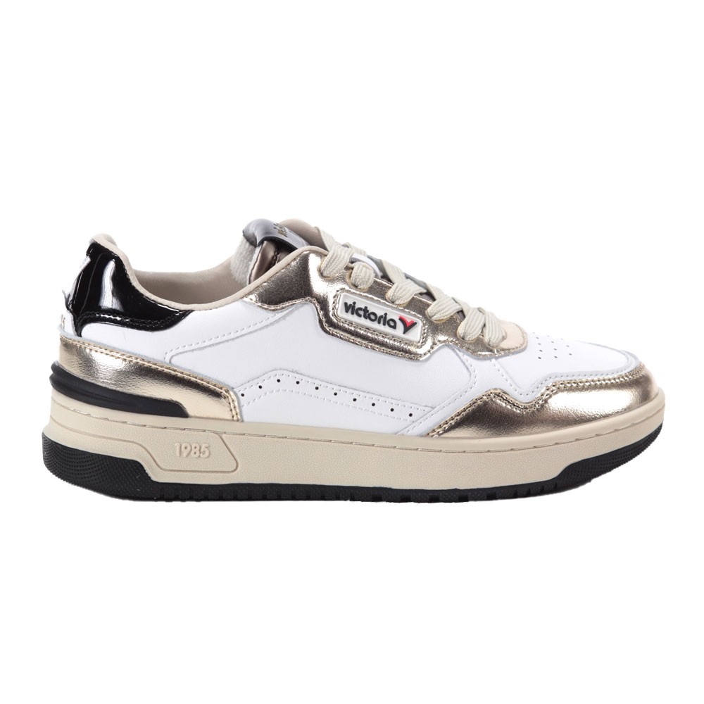 Image of Victoria C80 Lea Bianco Metallic Oro - Sneakers Donna EUR 38068