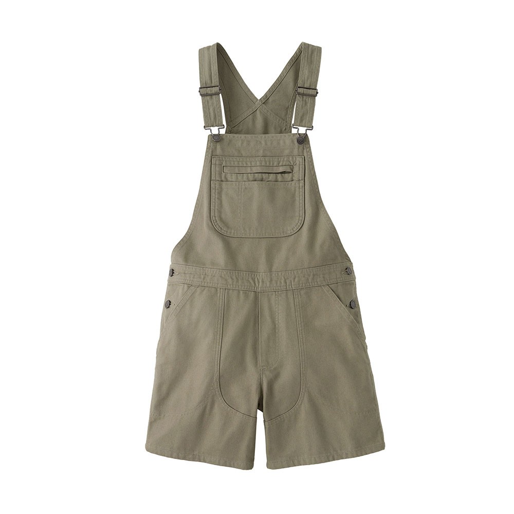 Image of Patagonia Salopette Short Stand Up Overalls River Rock Verde Donna S068