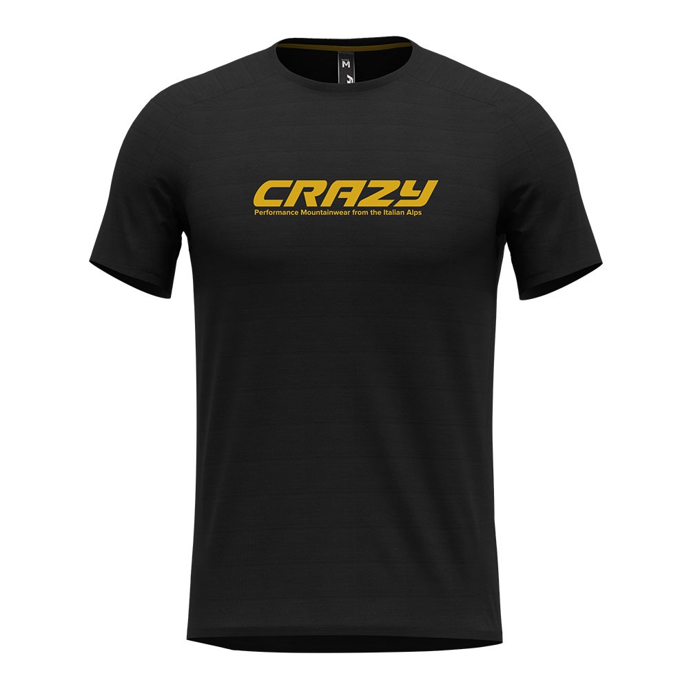 Image of Crazy T-Shirt Logo Nero Giallo Uomo XL068