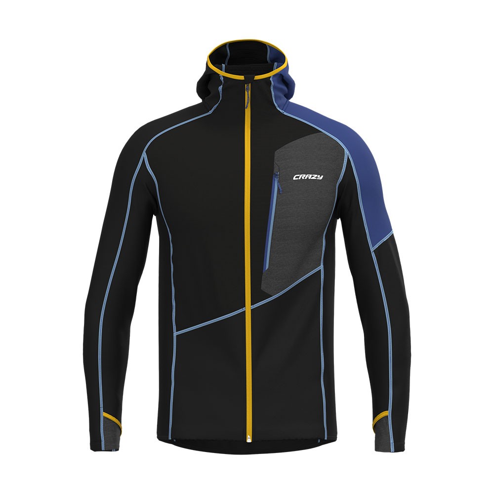 Image of Crazy Maglia Traverse Nero Blu Giallo Uomo M068